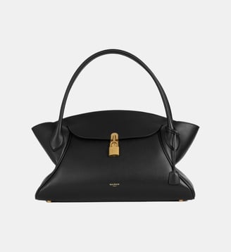 Sac Pulse Day Medium en cuir lisse - Balmain - Noir