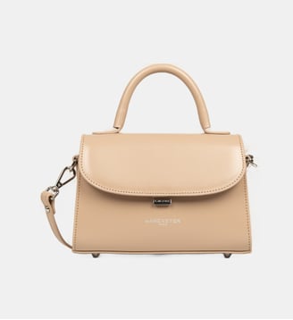 Mini sac cabas Suave Even cuir - Lancaster - Beige foncé