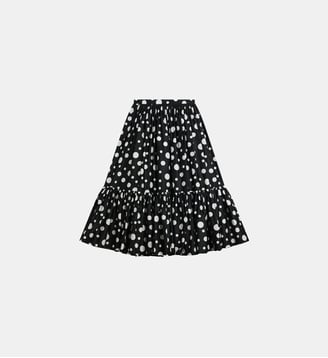jupon Salsa en satin de coton à pois noir - Agnès b. - Noir