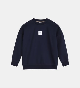 Sweat col rond - BOSS Kidswear - Bleu cargo
