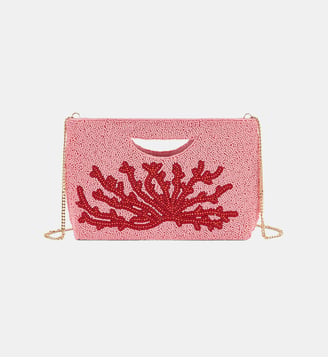 Pochette brodée de perles NINO - Wild - Rose