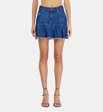 Minijupe plissée en denim Diesel