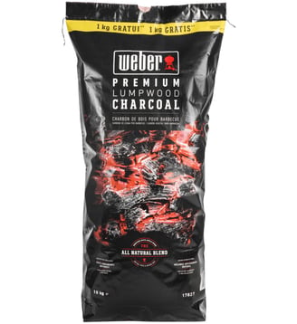 Charbon de bois 10kg dont 1kg gratuit de charbon de bois Weber