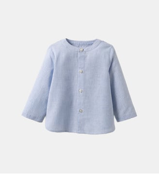 Chemise rayée en lin et coton - Cyrillus - Rayure bleue