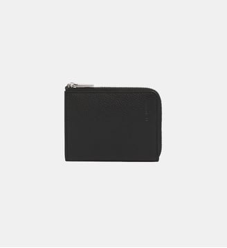 Porte monnaie zip en L Charles en cuir grainé - Le Tanneur - Noir