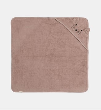Serviette à capuche chat - Kindsgut - Rose