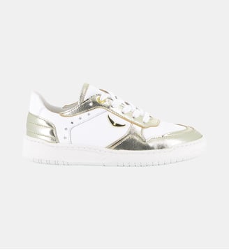 Baskets en cuir à lacets - Zadig&Voltaire Kids - Doré