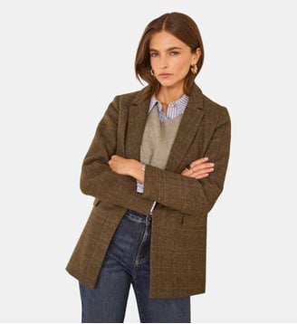 Veste Tailleur En Laine Mélangée Nelia - Maison 123 - Kaki