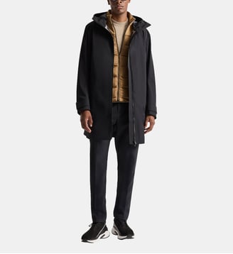 Manteau ilanu col capuche coupe regular - Fusalp - Noir