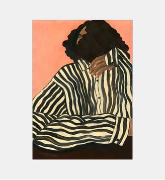 Poster   Serene Stripes - The Poster Club x Hanna Petterson - Poster & Frame - Multicolore