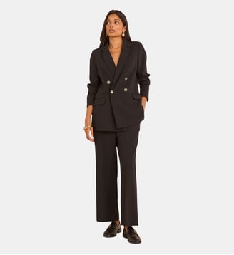 Pantalon Large Noir Lola - Maison 123 - Marine