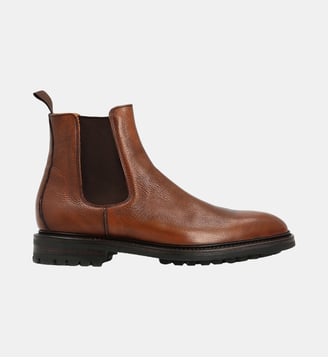 Chelsea boots upavon cdo - cuir grainé - Bowen - Marron clair