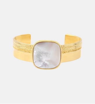 Bracelet manchette   - Ashanti - Satellite - Blanc