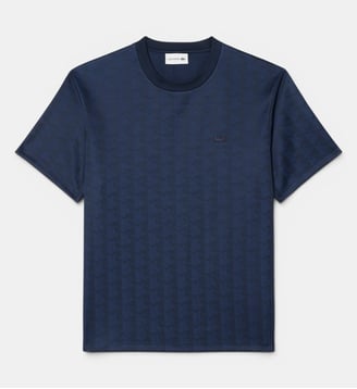 TEE-SHIRTS COL ROND HOMME ADULTE MAILLE:. - Lacoste - Bleu marine