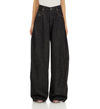 Relaxed Jeans High Waist 1987 D-Khelz - Diesel - Noir et gris foncé