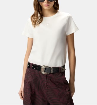 T-shirt à logo love birds - Pinko - Blanc et blanche neige
