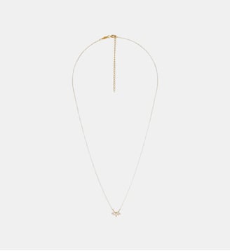 Collier pétales zirconium Argent Garanti - Balaboosté - Doré
