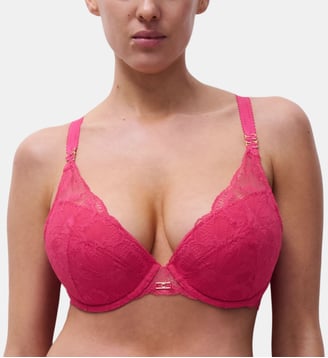 Soutien-gorge coques push-up en dentelle - Chantelle - Noir