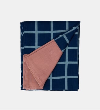 Foulard Crête en coton biologique - Billybelt - Bleu