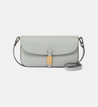 Sac porté épaule moyen saddle flat en cuir - Pinko - Gris