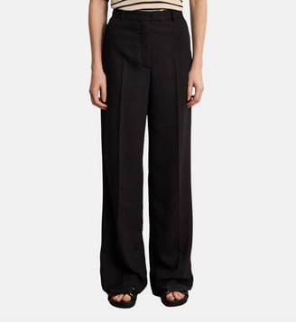 Pantalon droit fluide de tailleur - BLUMA - Pablo - Noir