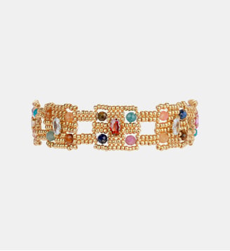 Bracelet réglable carrés articulés SILENCIA - Hipanema - Doré