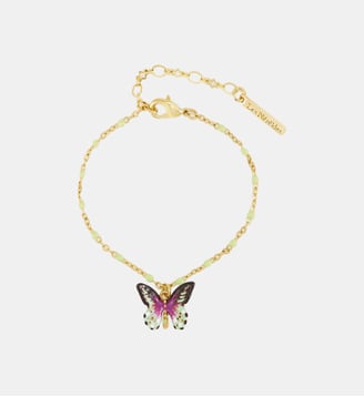 Bracelet fin Papillon vert et violet - Les Néréides - Multicolore