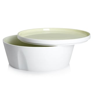 Coffret Bol Droit Et Assiette 24 Cm - La Vaisselle De L'econome - Degrenne - Artichaut vert