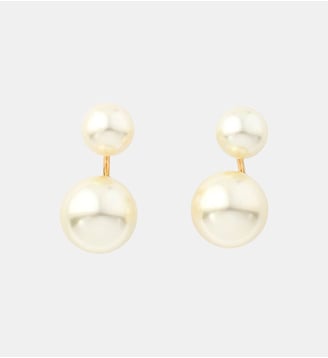 Boucles d'oreilles 2 perles - Balaboosté - Blanc
