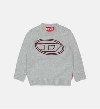 Pull ras du cou avec logo - Diesel Kids - Gris
