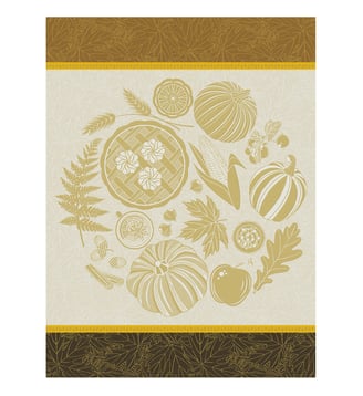 Torchon Thanksgiving - Le Jacquard Francais - Chêne