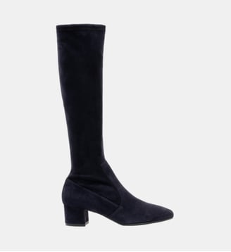Victoria - Bottes En Veau Stretch Marine - Parallèle - Marine