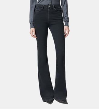 Jean à pattes d'éléphant en denim noir - Pinko - Noir