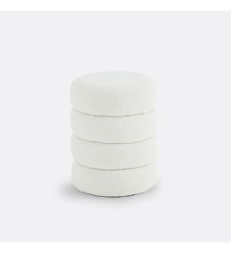 Pouf bouclette - La Redoute Interieurs - Écru
