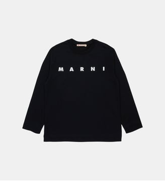 T-shirt en jersey à manches longues avec logo Marni Marni