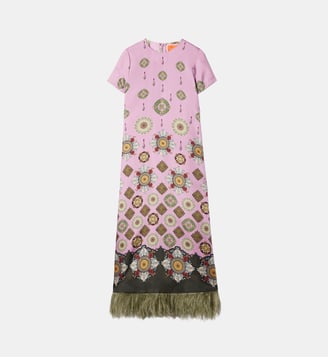 Robe Swing (With Feathers) Nucleus Placée Dusty Pink - La DoubleJ - Rose clair