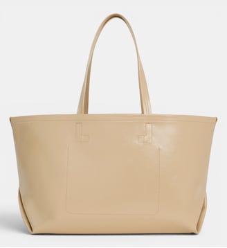 Grand sac cabas Lite brillant - Lacoste - Beige