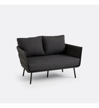 Canapé de jardin 2 places aluminium - La Redoute Interieurs - Gris anthracite