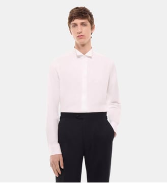 Chemise col cassé en twill de coton - Fursac - Blanc