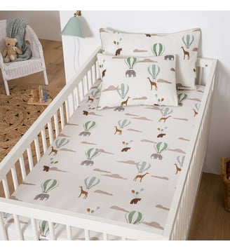 Drap-housse bébé 20 % coton recyclé - La Redoute Interieurs - Multicolore