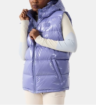 Doudoune laquée sans manches Grand Froid Clappe - Jott - Raisin ombre