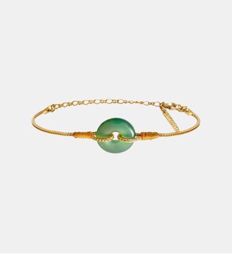 Bracelet fin réglable   - Babylone - Satellite - Vert