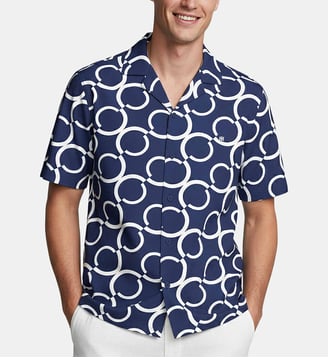 Chemise avec imprimé geométrico - Impetus - Bleu