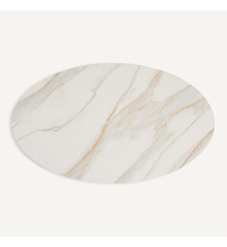 Plateau de table ellipse céramique L170 cm - AM.PM - Céramique blanche