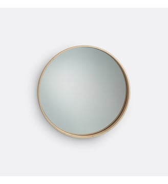 Miroir rond plaqué chêne Ø59 cm La Redoute Interieurs