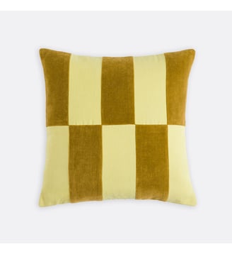 Housse de coussin en velours - La Redoute Interieurs - Jaune absinthe