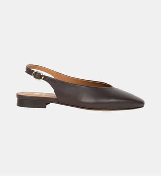 Slingbacks Plates Anouk Cuir d Agneau - Bobbies - Ristretto