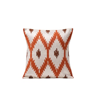 Housse De Coussin  Motif ikat en point de chainette Madura