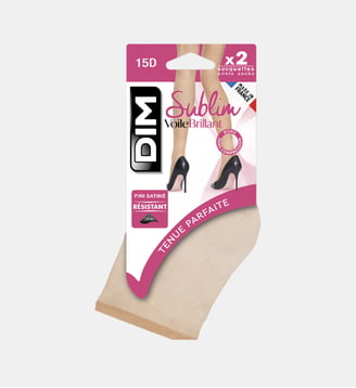 lot de 2 paires de socquettes 15d sublim-Beige-36/41-Beige-36/41-Beige-36/41 - Dim - Multicolore