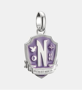 Pendentif Charm Nevermore émail Mercredi Connect - Thomas Sabo - Argent